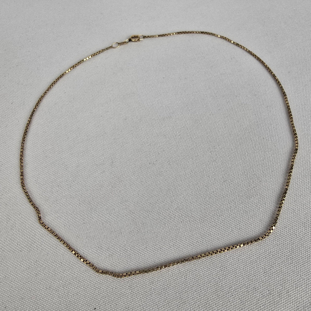 10k Yellow Gold Box Chain Necklace