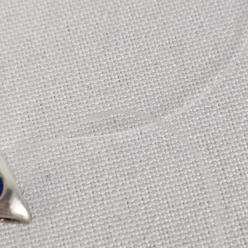 925 Sterling Silver Blue Stone Pendant Invisible Necklace