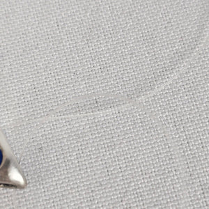 925 Sterling Silver Blue Stone Pendant Invisible Necklace
