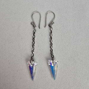AB Faceted Stone Drop Earrings