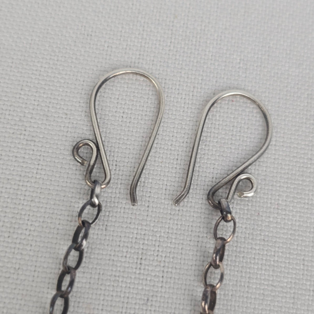 AB Faceted Stone Drop Earrings