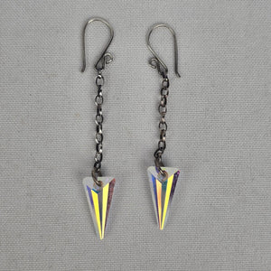 AB Faceted Stone Drop Earrings