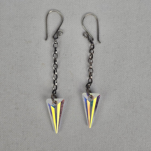AB Faceted Stone Drop Earrings