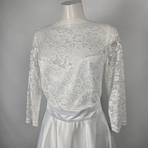 Bettie Page Heart Of Haute White Lace Fit & Flare Dress Size L