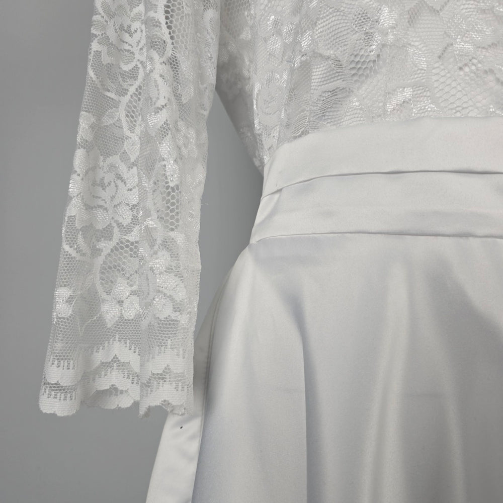 Bettie Page Heart Of Haute White Lace Fit & Flare Dress Size L