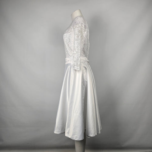 Bettie Page Heart Of Haute White Lace Fit & Flare Dress Size L