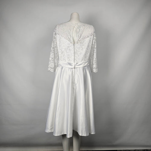 Bettie Page Heart Of Haute White Lace Fit & Flare Dress Size L