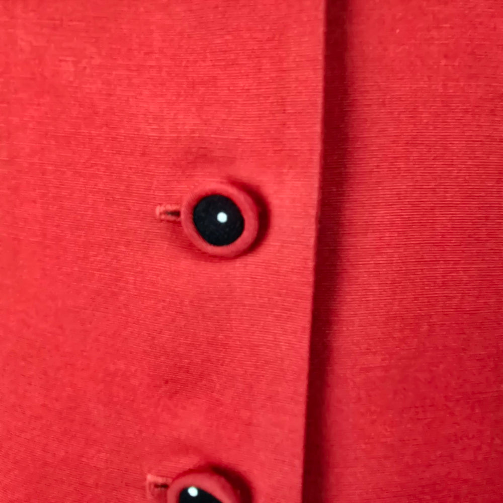 Vintage Savannah Red & Black Polka Dot Blazer & Pant Suit Size 5