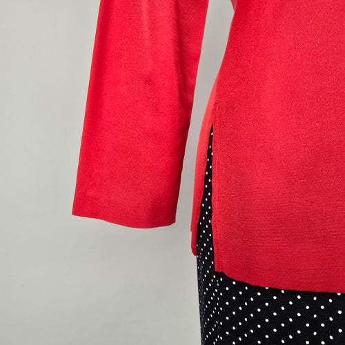 Vintage Savannah Red & Black Polka Dot Blazer & Pant Suit Size 5