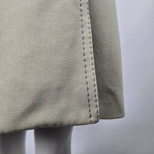 Vintage High Class Wool Green Double Breasted Militaries Equipment Trench Coat Size M