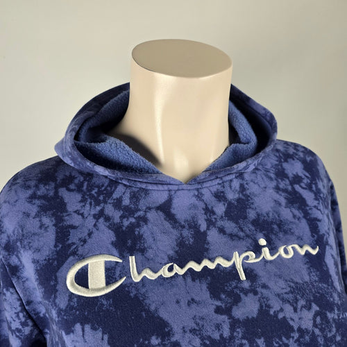 Champion Blue Cotton Tie Dye Hoodie Size XL