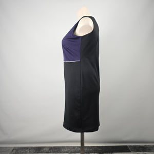 Lennie for Nina Leonard Blue & Black Sheath Dress Size 2XL