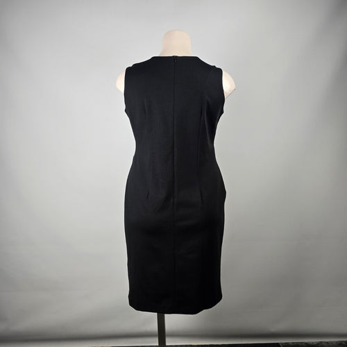 Lennie for Nina Leonard Blue & Black Sheath Dress Size 2XL