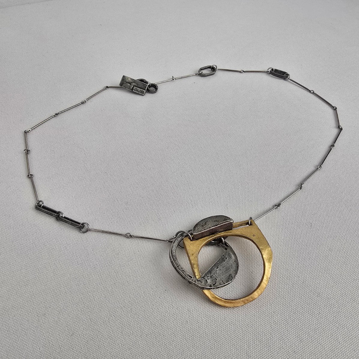 Anne Marie Chagnon Gold & Silver Metal Pendant Necklace