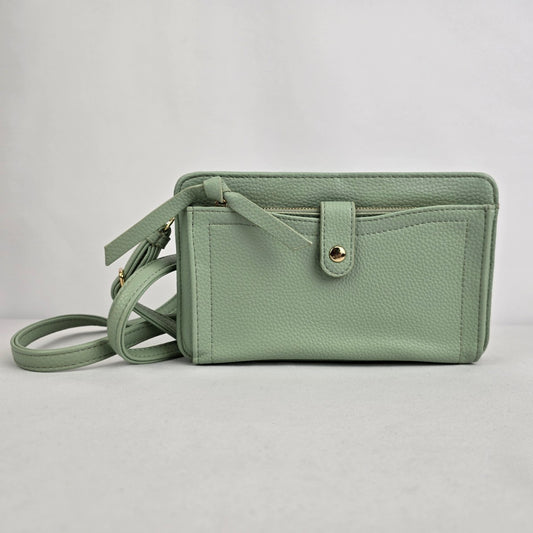 Green Crossbody Wallet Purse