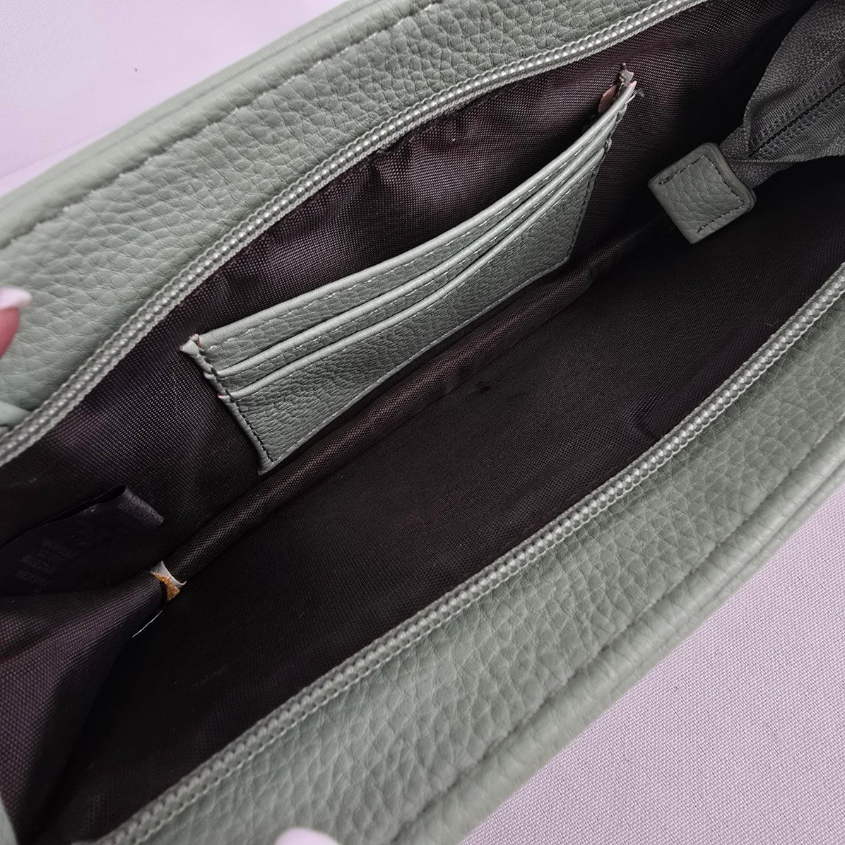 Green Crossbody Wallet Purse