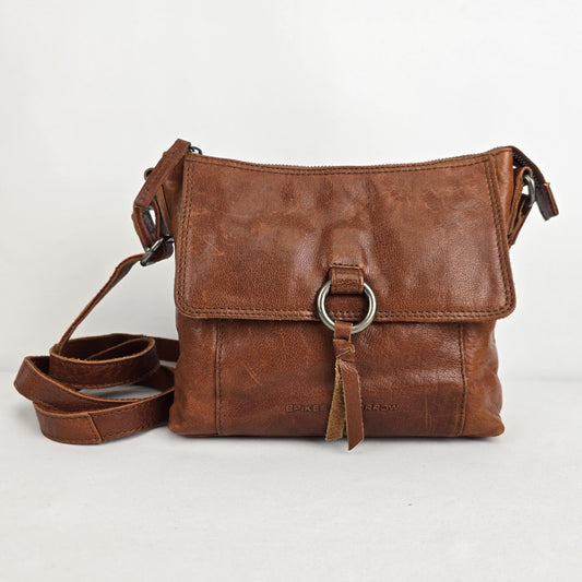 Spikes & Sparrow Brown Leather Crossbody Bag