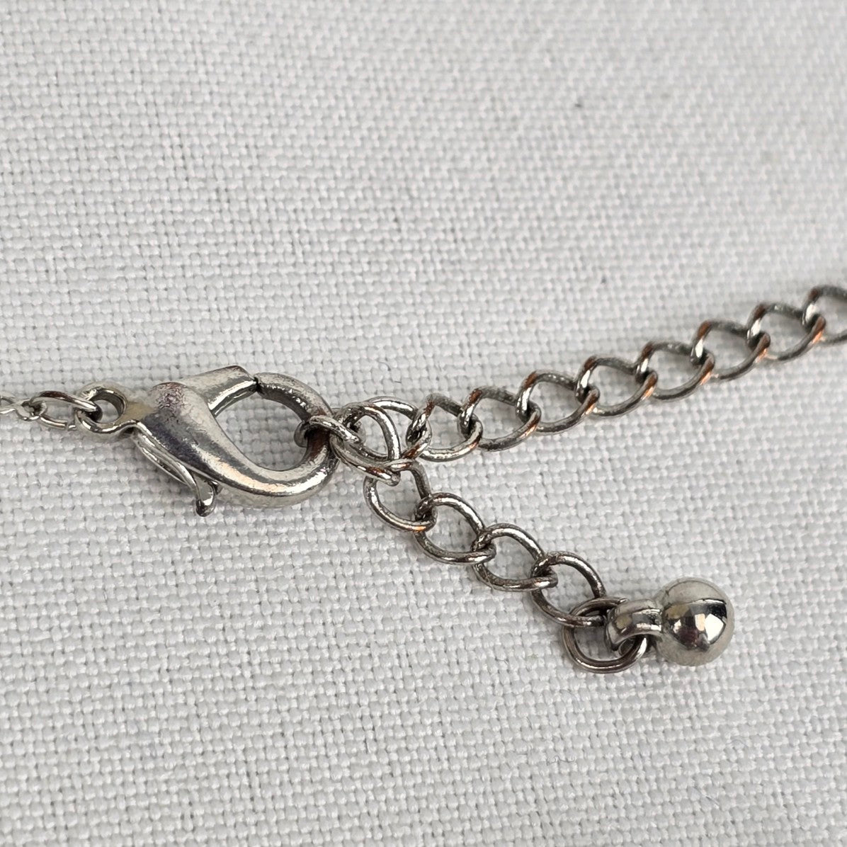 Silver Tone Blue Stone Pendant Necklace & Earrings