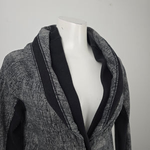 Lululemon Black & White To Class French Terry Cardigan Jacket Size 6
