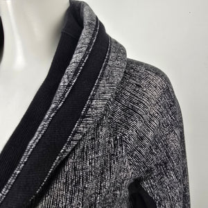 Lululemon Black & White To Class French Terry Cardigan Jacket Size 6