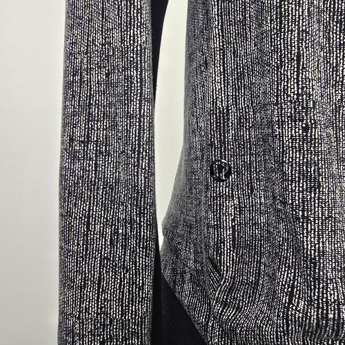 Lululemon Black & White To Class French Terry Cardigan Jacket Size 6