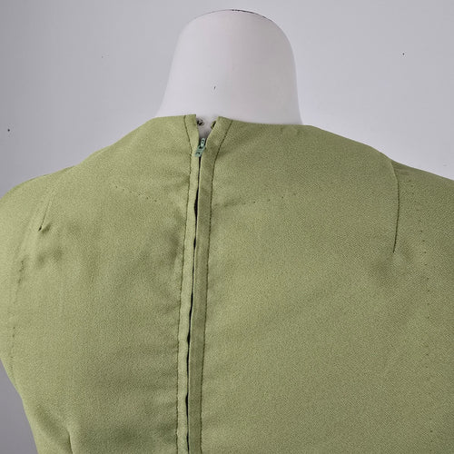 Vintage Handmade Green Midi Dress Size M