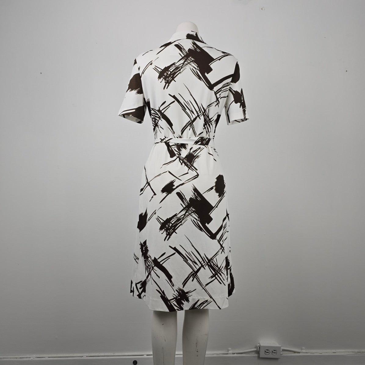 Vintage Leo Danal White Button Front Dress Size M