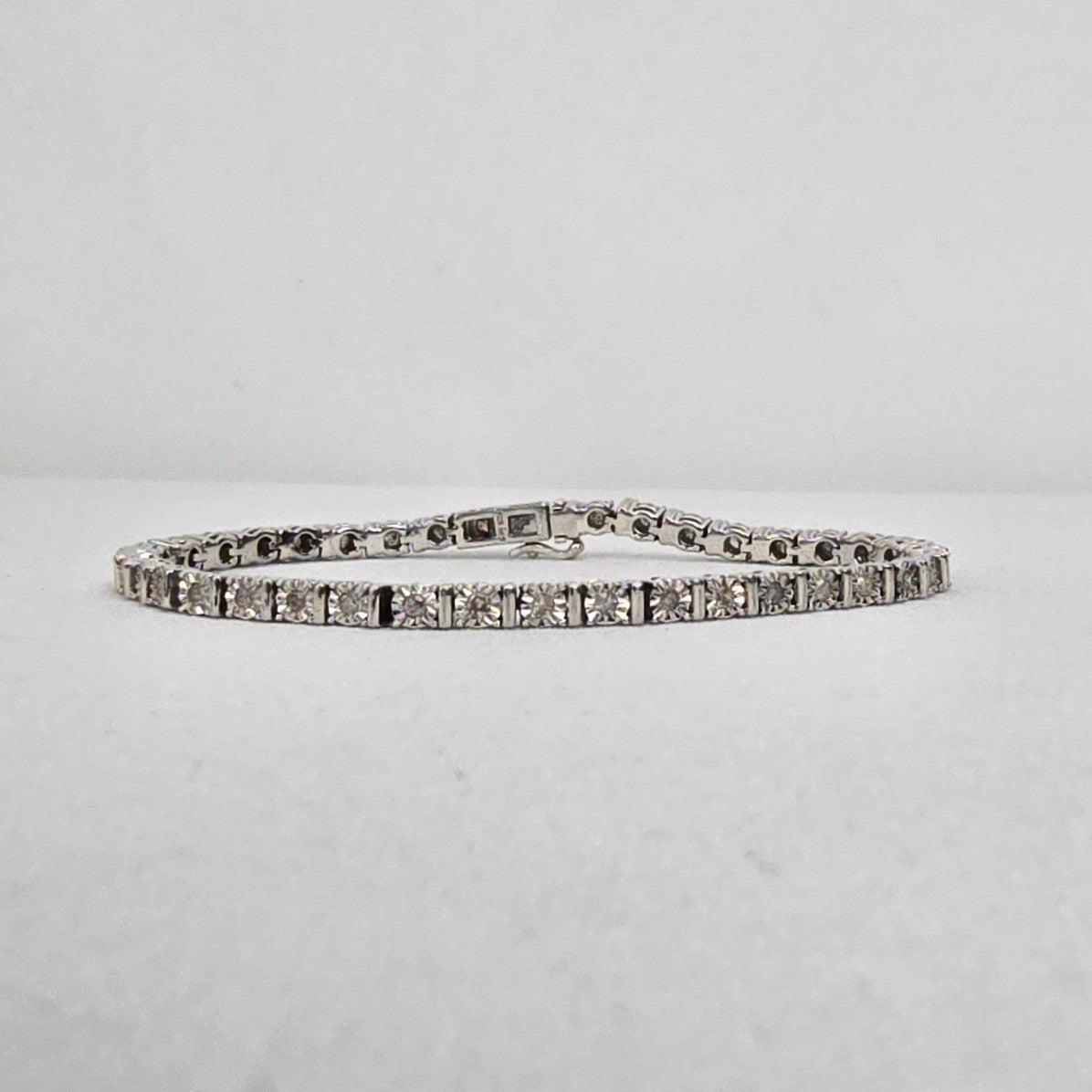 925 Sterling Silver IKS Diamond Tennis Bracelet