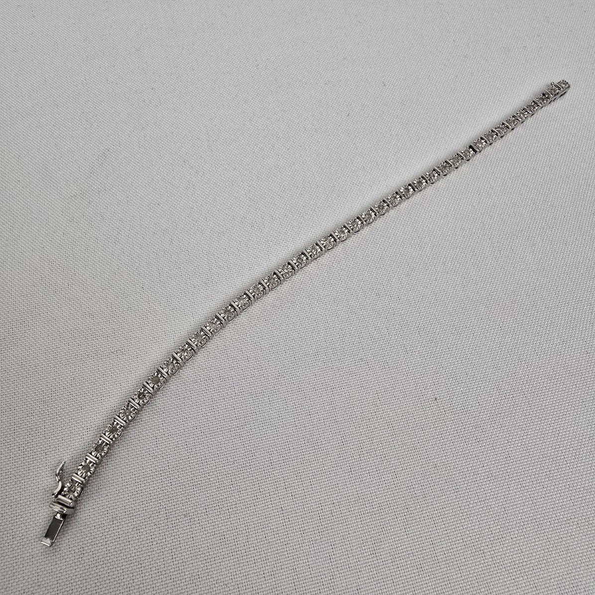 925 Sterling Silver IKS Diamond Tennis Bracelet
