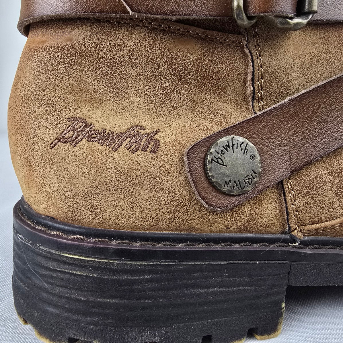 Blowfish Brown Fur Lined Ankle Boots Size 9.5