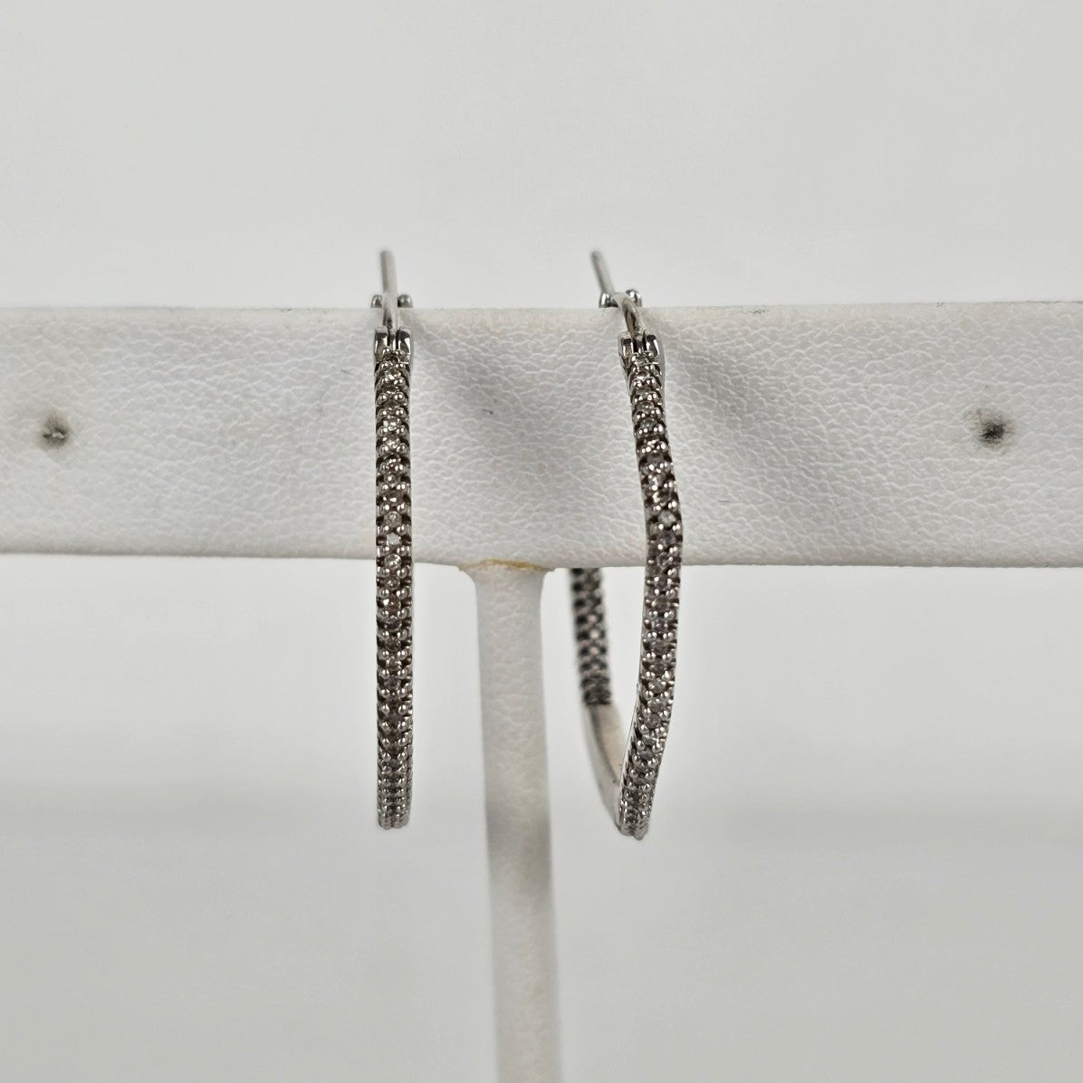 925 Sterling Silver Zipper Hoop Earrings