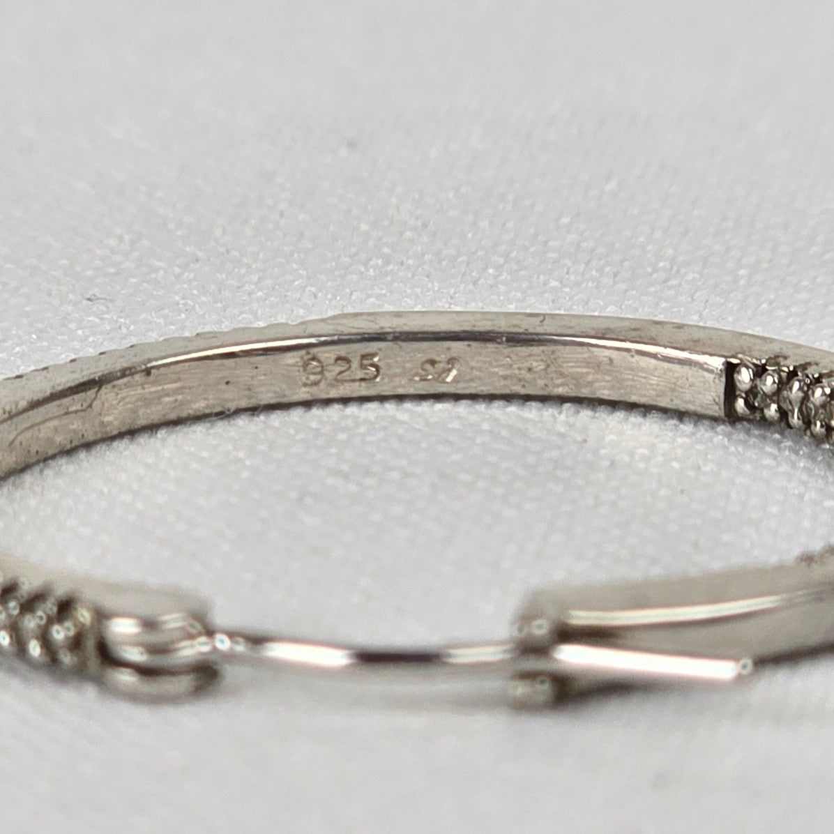 925 Sterling Silver Zipper Hoop Earrings