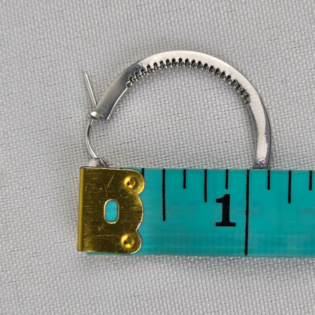 925 Sterling Silver Zipper Hoop Earrings