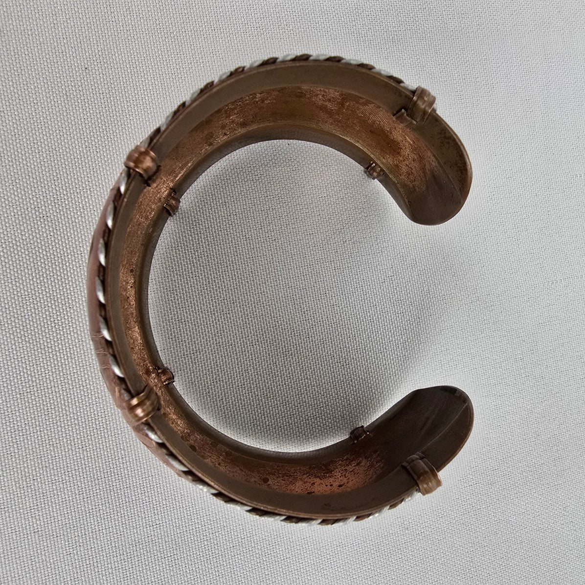 Vintage Copper Embossed Cuff Bracelet