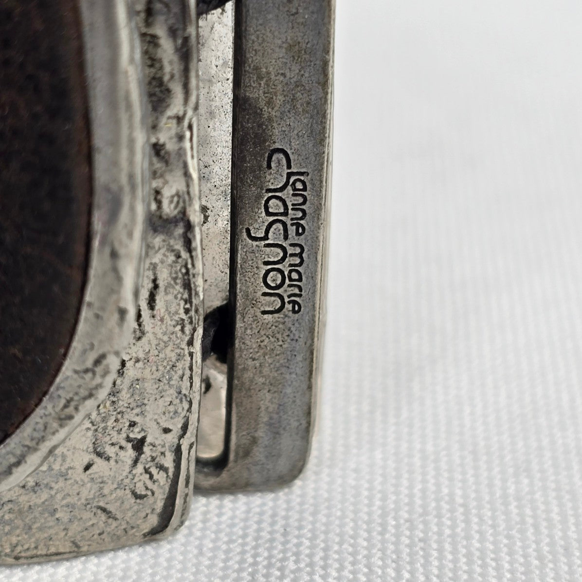 Anne Marie Chagnon Silver & Leather Stretch Bracelet