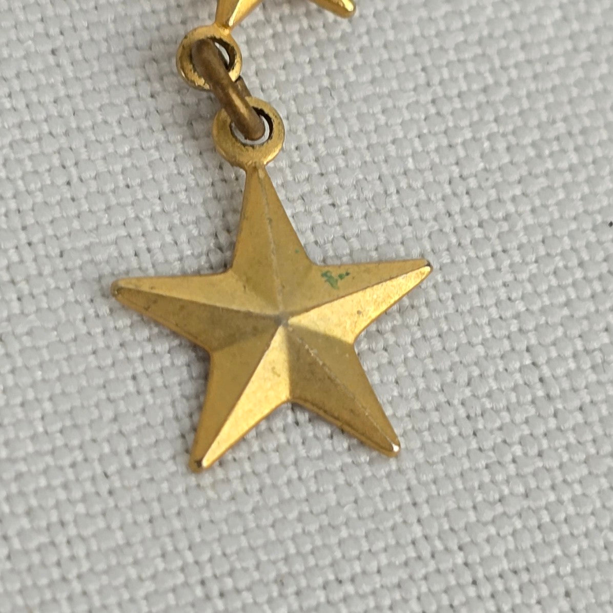 Vintage Gold & Navy Moon & Stars Earrings