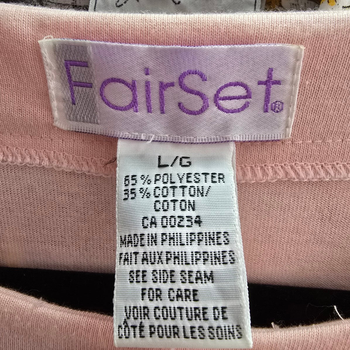 Vintage Fair Set Pink Beaded Embroidered Top Size L