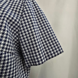 Vintage Blue Check Short Sleeve Top Size L/XL