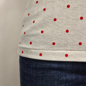Vintage Savannah White & Red Floral Top Size S