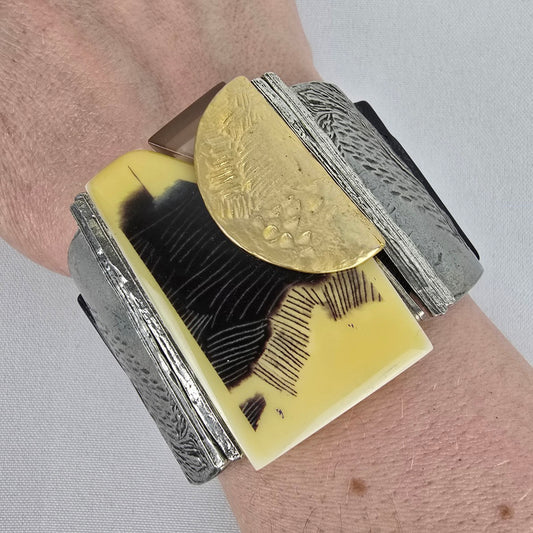 Anne Marie Chagnon Silver & Yellow Stretch Bracelet