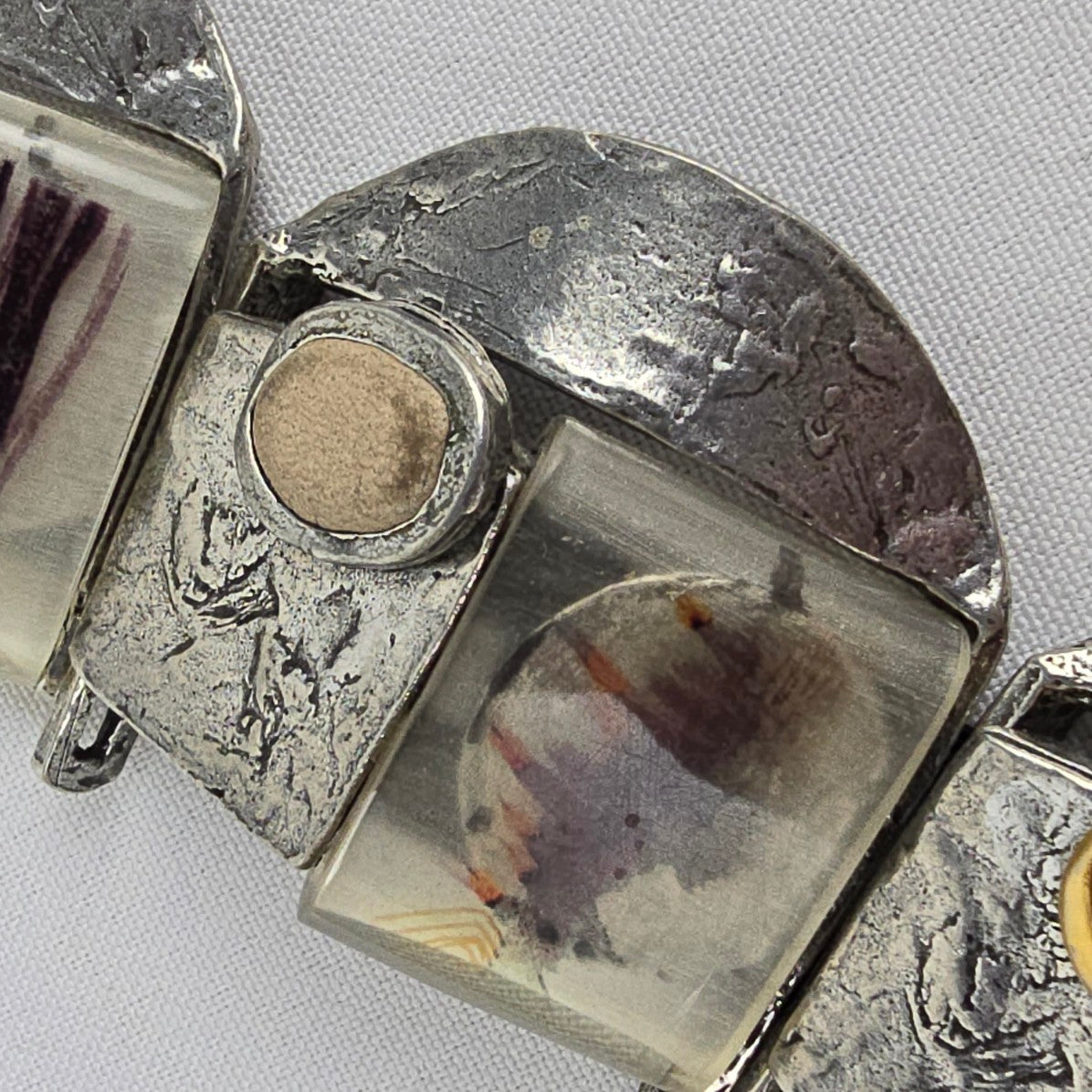 Anne Marie Chagnon Silver Mixed Metal Link Bracelet