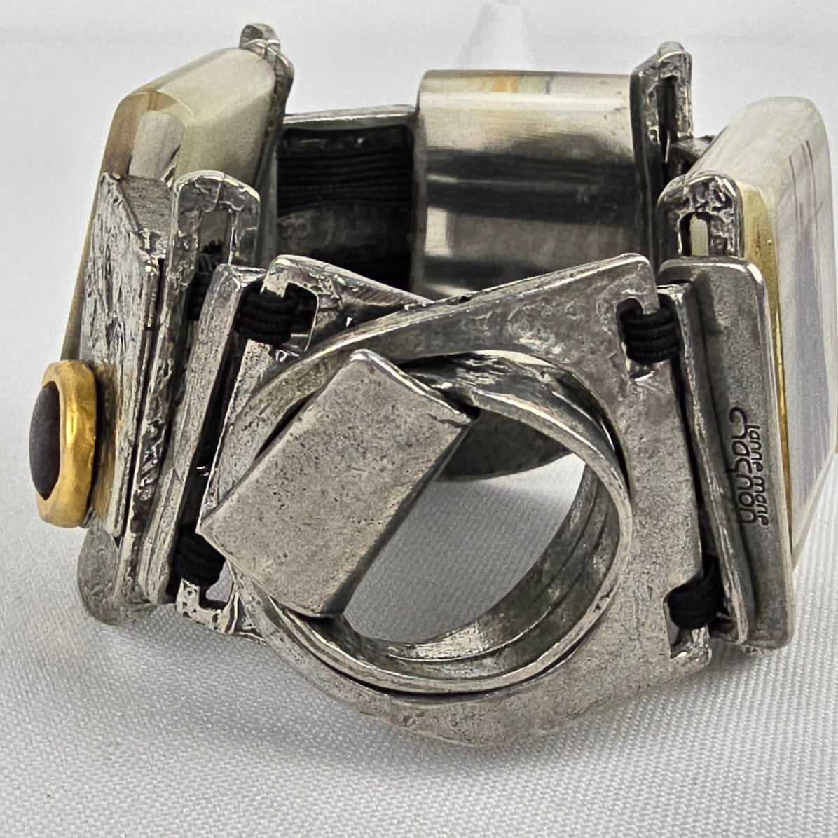 Anne Marie Chagnon Silver Mixed Metal Link Bracelet