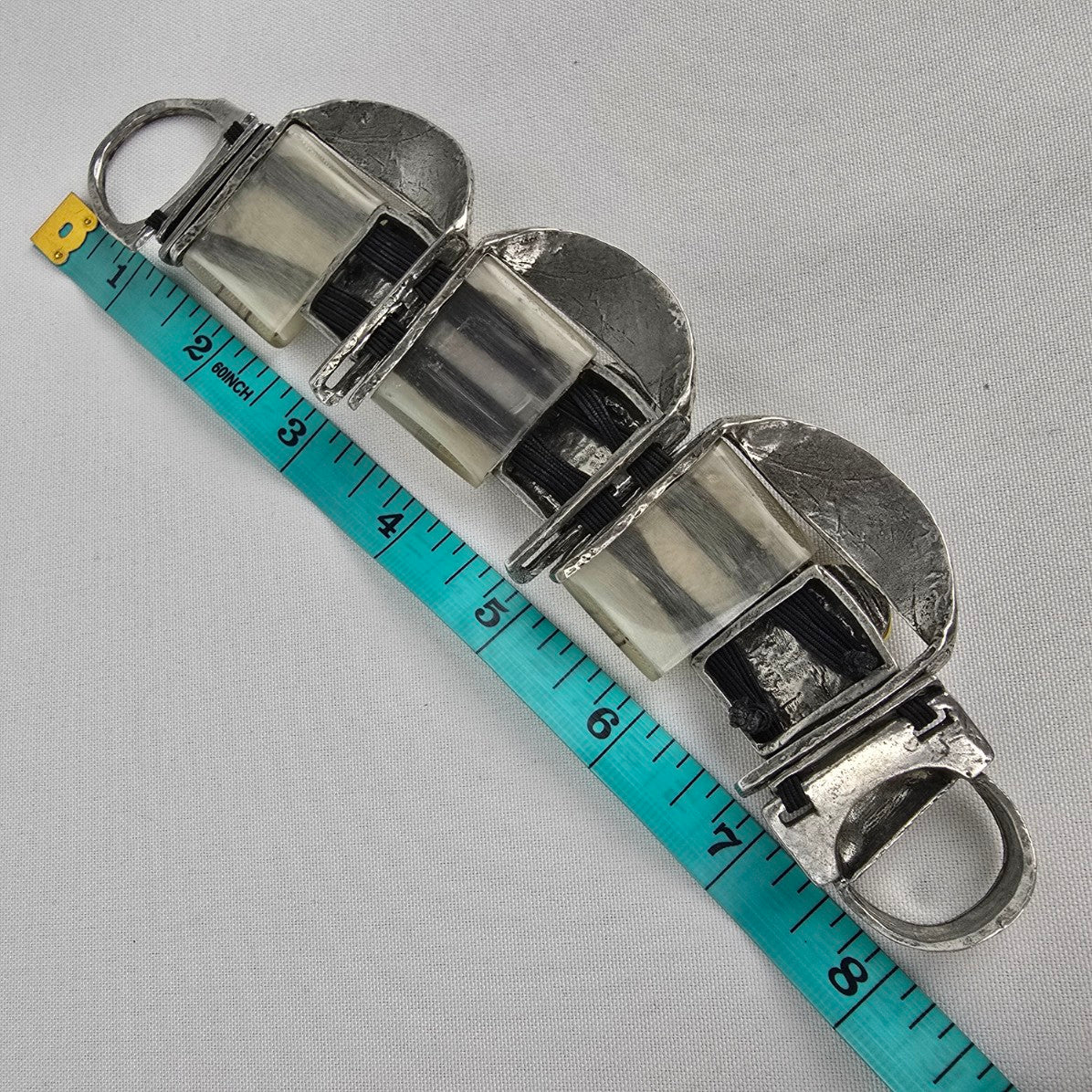 Anne Marie Chagnon Silver Mixed Metal Link Bracelet