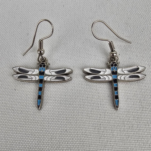 Vintage Canadian Andy Everson Firefly Enamel Earrings