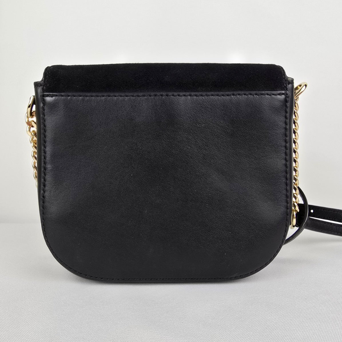 Michael Kors Black Leather & Suede Crossbody Purse