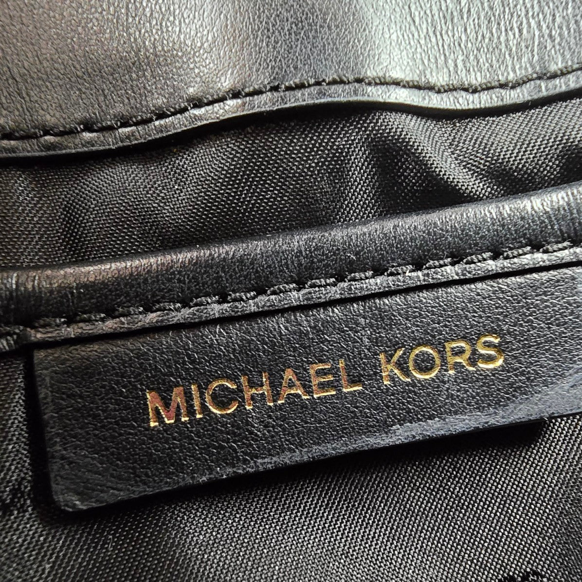 Michael Kors Black Leather & Suede Crossbody Purse
