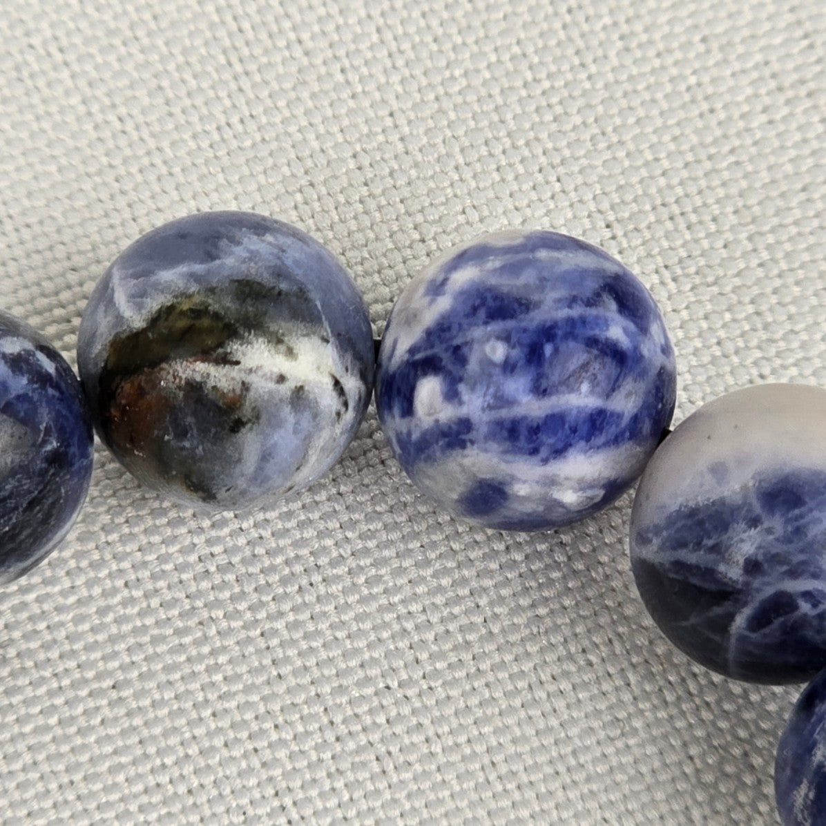 Blue Natural Stone Beaded Stretch Bracelet