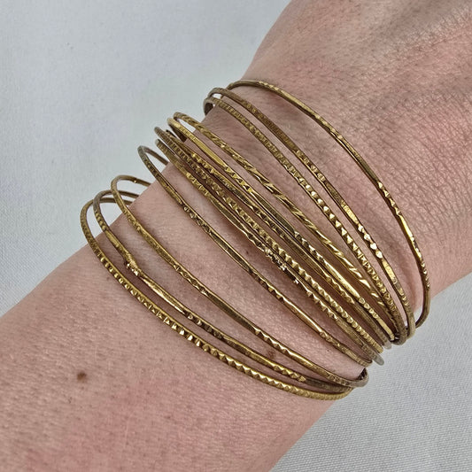 Vintage Coro Gold Tone Bangle Bracelet Set
