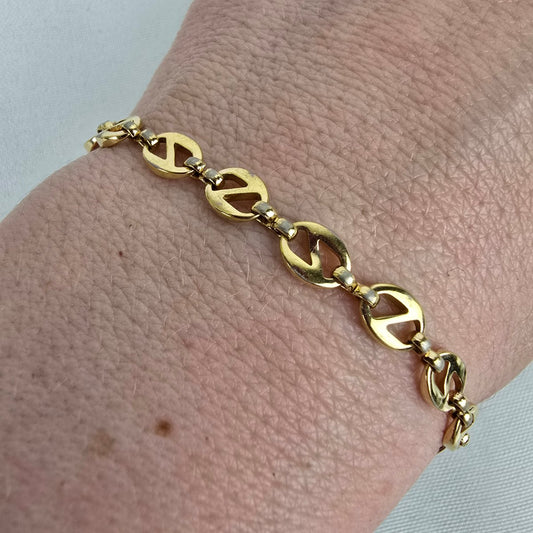 Vintage Gold Tone Chain Link Bracelet