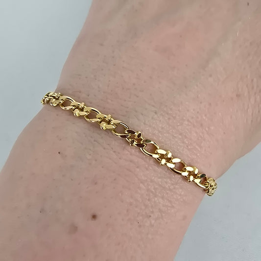 Vintage Gold Tone Chain Link Bracelet
